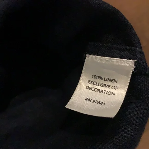 J Jill navy blue 100% linen sleeveless tank top size small S - Picture 8 of 12